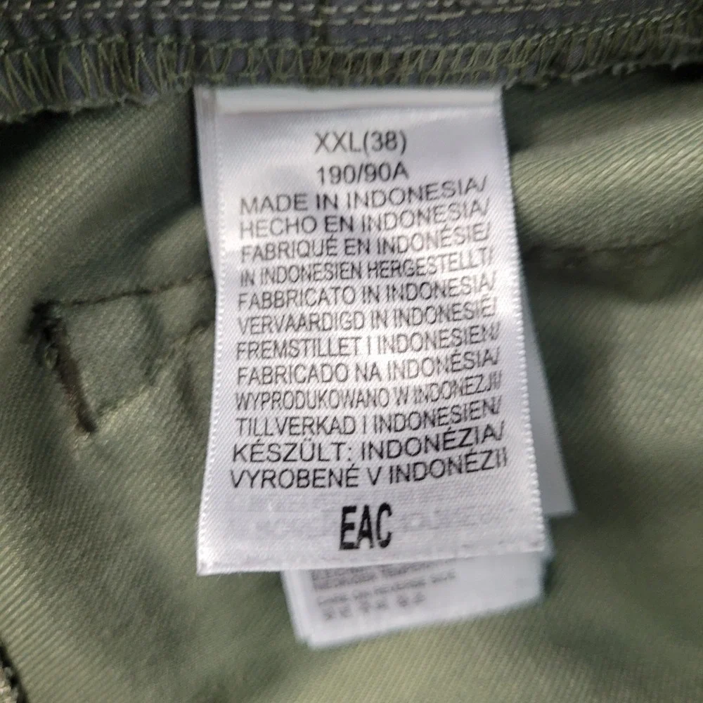 Marmot Pants Mens 38x32 Green Cotton Polyester Stretch Chino Straight Leg Casual